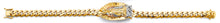 Load image into Gallery viewer, 14K Tri Color Gold Guadalupe ID Cuban Link Bracelet