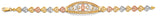 14K Tri Color Gold Guadalupe ID Bracelet