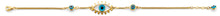 Load image into Gallery viewer, 14K Yellow Gold Evil Eye Center Bracelet