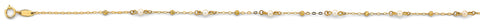 14K Yellow Gold Pearl And DC Bead Bracelet And Anklet