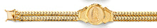 Load image into Gallery viewer, 14K Yellow Gold 2Line Cuban Guadalupe Frame ID Bracelet