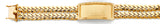 14K Yellow Gold 2Line Cuban Frame ID Bracelet