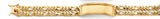 14K Yellow Gold 2Line Figaro Frame ID Bracelet