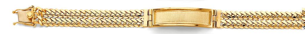 14K Yellow Gold Cuban ID 2Line Bracelet