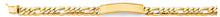 Load image into Gallery viewer, 14K Yellow Gold Figaro Link Frame ID Bracelet