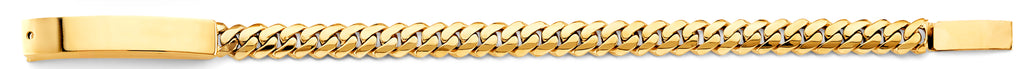 14K Yellow Gold Miami Cuban Link Mil ID Bracelet