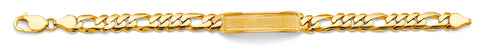 14K Yellow Gold Figaro Frame Junior ID Bracelet