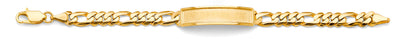 14K Yellow Gold Figaro Frame Junior ID Bracelet