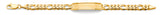 14K Yellow Gold Figaro Frame Junior ID Bracelet
