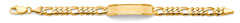14K Yellow Gold Figaro Frame Junior ID Bracelet