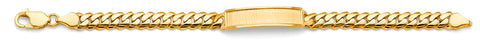 14K Yellow Gold Cuban Frame Junior ID Bracelet