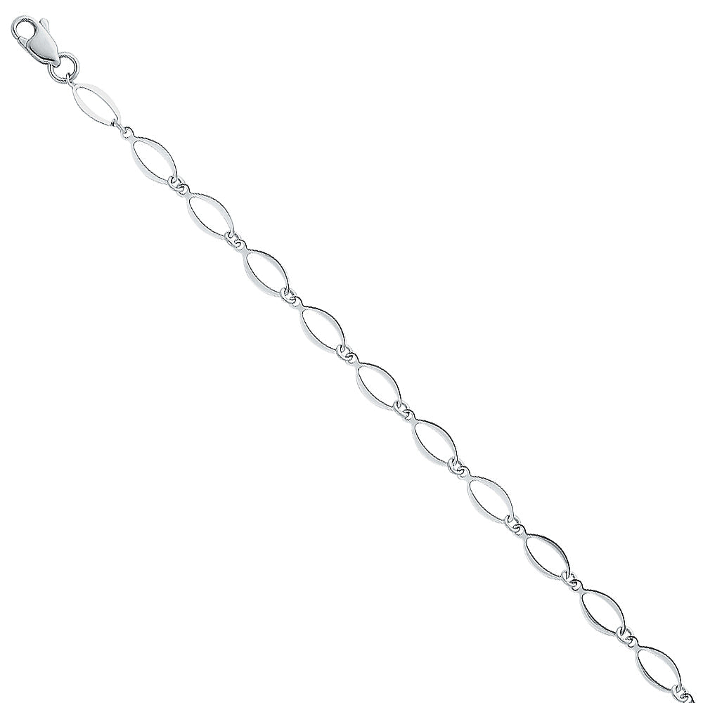 14K White Gold Light Bracelet