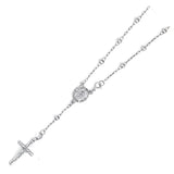 14K White Gold Rosary Bracelet