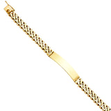 14K Yellow Gold Miami Cuban Link ID Bracelet