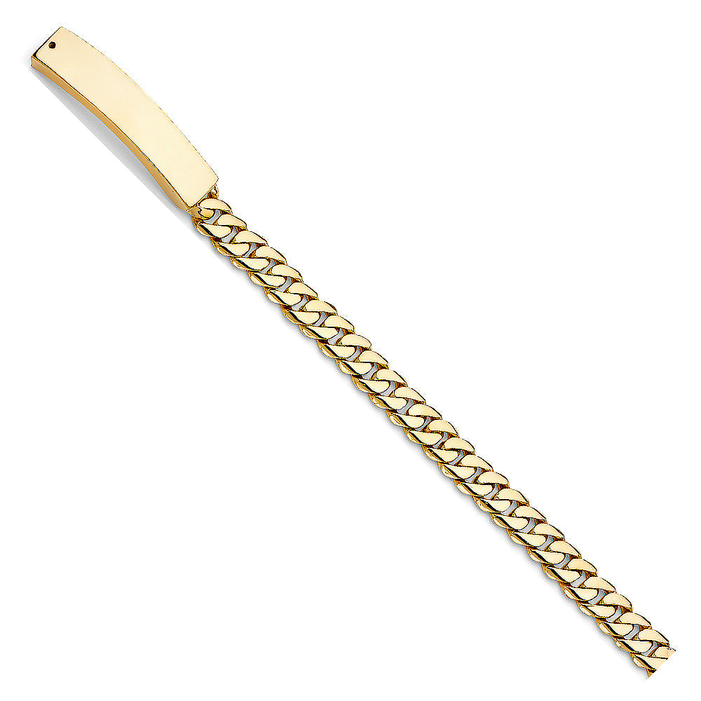 14K Yellow Gold Miami Cuban Link MIL ID Bracelet