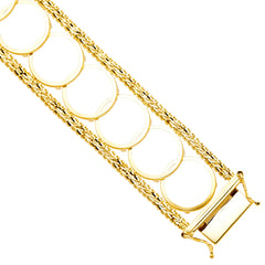 14K Yellow Gold 2.5 Pesos Bola Bracelet