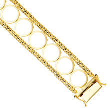 Load image into Gallery viewer, 14K Yellow Gold 2 Pesos Bola Bracelet