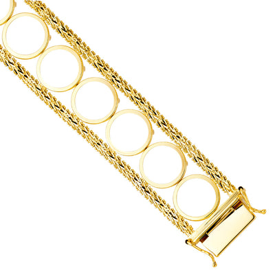14K Yellow Gold 2 Pesos Bola Bracelet