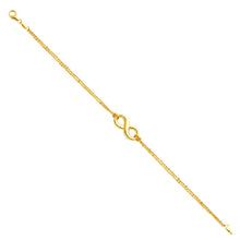 Load image into Gallery viewer, 14K Yellow Gold Infinity Hollow Bracelet