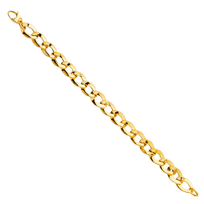 14K Yellow Gold Hollow Fancy Bracelet
