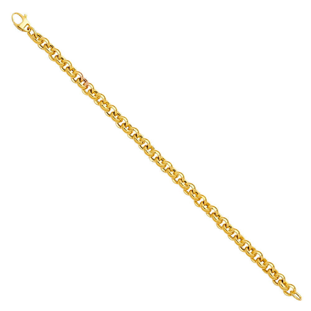 14K Yellow Gold Hollow Fancy Bracelet