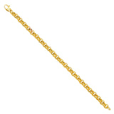 14K Yellow Gold Hollow Fancy Bracelet