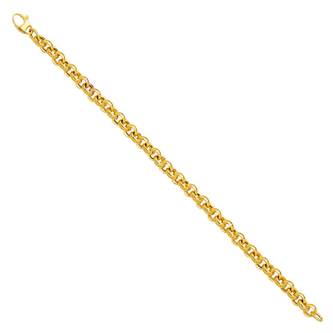 14K Yellow Gold Hollow Fancy Bracelet