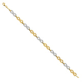 14K Two Tone Gold Infinity Crystal DC Bracelet