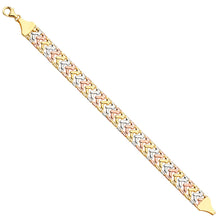 Load image into Gallery viewer, 14K Tri Color Gold V Fancy Bracelet