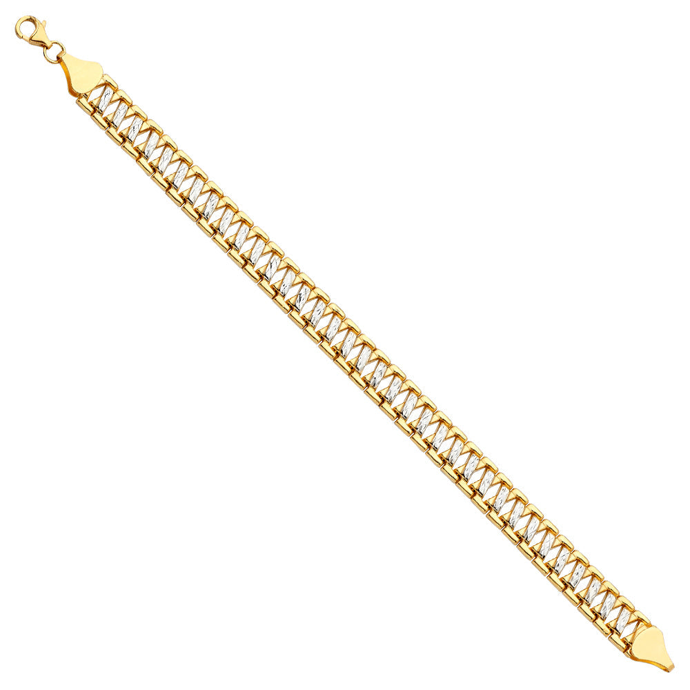 14K Two Tone Gold Fancy Bracelet