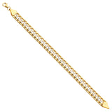 14K Two Tone Gold Fancy Bracelet