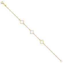 Load image into Gallery viewer, 14K Tri Color Gold Plumeria Light Bracelet