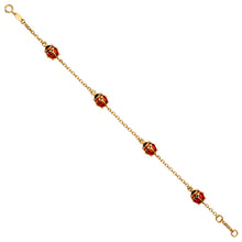 Load image into Gallery viewer, 14K Yellow Gold Lady Bug Bracelet