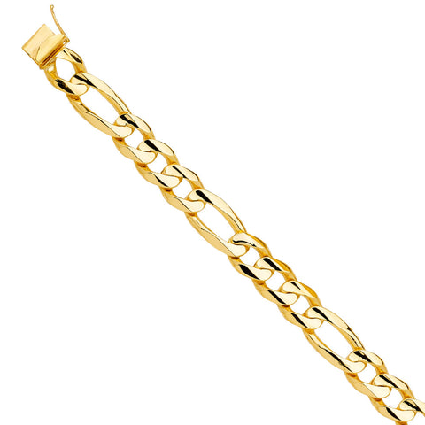 14K Yellow Gold Solid Link Bracelet