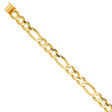 14K Yellow Gold Round Solid Link Bracelet