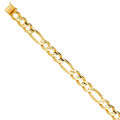 14K Yellow Gold Round Solid Link Bracelet