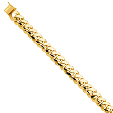 Load image into Gallery viewer, 14K Yellow Gold Lock Solid Link Bracelet