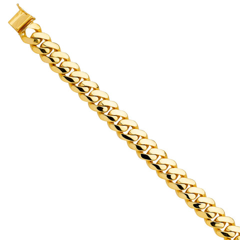 14K Yellow Gold Lock Solid Link Bracelet