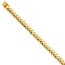 Load image into Gallery viewer, 14K Yellow Gold Solid Link Lock Bracelet