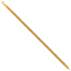 14K Yellow Gold Thick Crystal Cut Bracelet