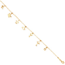 Load image into Gallery viewer, 14K Yellow Gold Assorted Nature Hanging Bracelet And Anklet