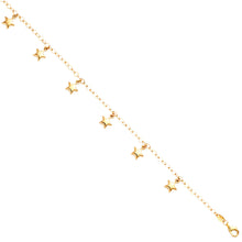 Load image into Gallery viewer, 14K Yellow Gold Hanging Star Bracelet And Anklet