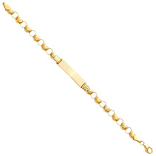 Load image into Gallery viewer, 14K Yellow Gold Stampato Bracelet With Plain ID For Junior