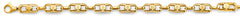 14K Yellow Gold Fancy Screw Link Men's Bracelet