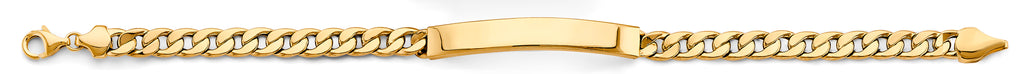 14K Yellow Gold Hollow Cuban ID Bracelet