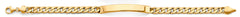 14K Yellow Gold Hollow Cuban ID Bracelet