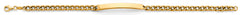 14K Yellow Gold Cuban ID Hollow Bracelet