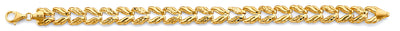 14K Yellow Gold 7.5inches Fancy Hollow Bracelet