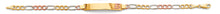 Load image into Gallery viewer, 14K Tri Color Gold Figaro 15 Years ID Bracelet