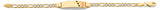 14K Two Tone Gold Figaro WP Guadalupe ID Bracelet